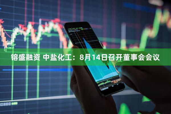 镕盛融资 中盐化工：8月14日召开董事会会议