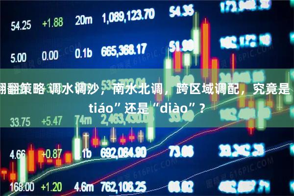 翻翻策略 调水调沙，南水北调，跨区域调配，究竟是“tiáo”还是“diào”？